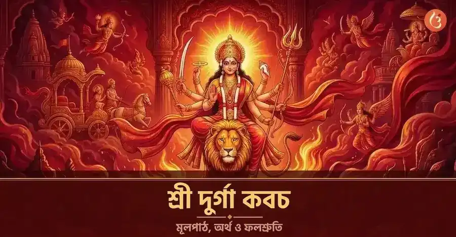Maa Durga with her lion, representing divine protective energy