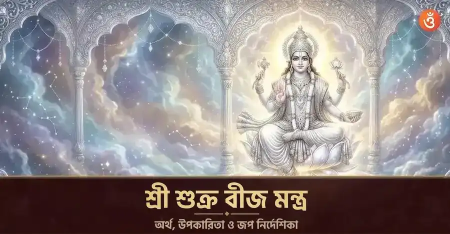 A depiction of Shukra Dev, representing the planet Venus, in a celestial setting.
