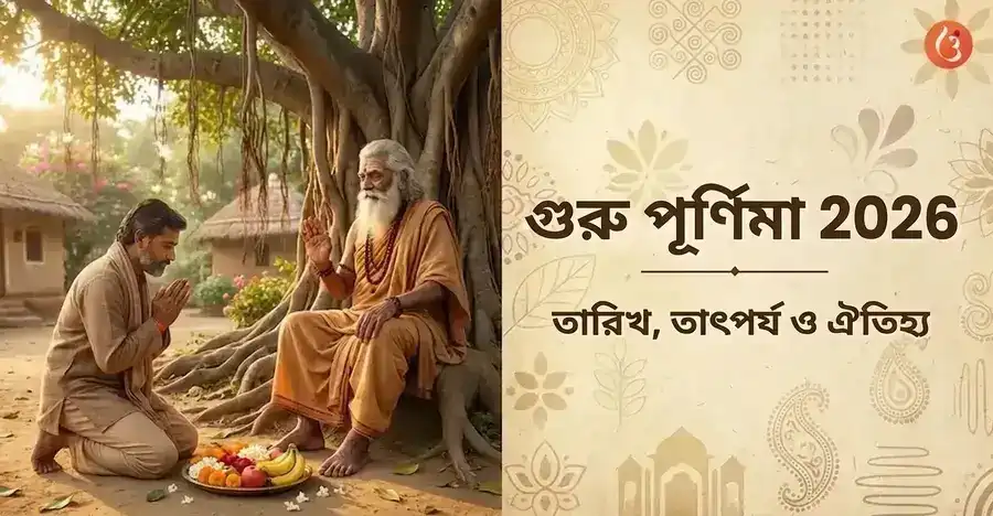 A depiction of a Guru imparting wisdom to a disciple, with a serene temple background.