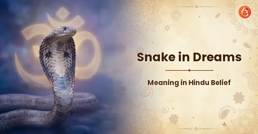 Meaning of seeing snakes in a dream according to Hindu Swapna Shastra.