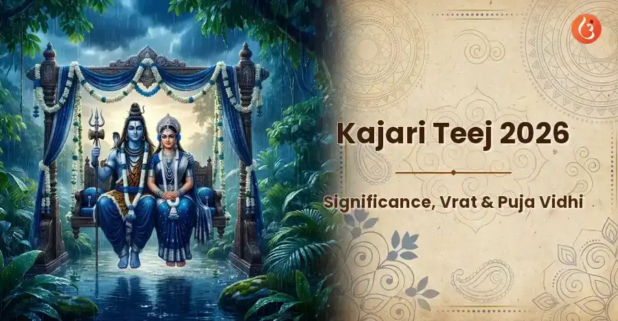 Goddess Parvati and Lord Shiva during Teej