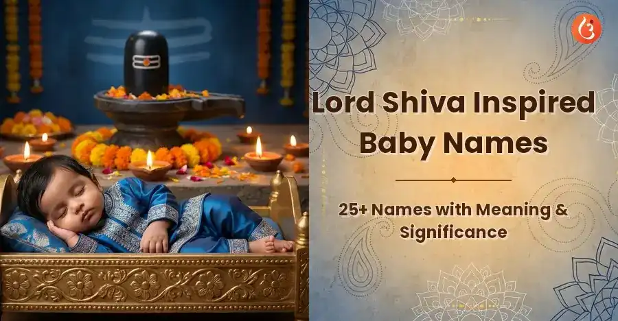 A depiction of Lord Shiva blessing a baby