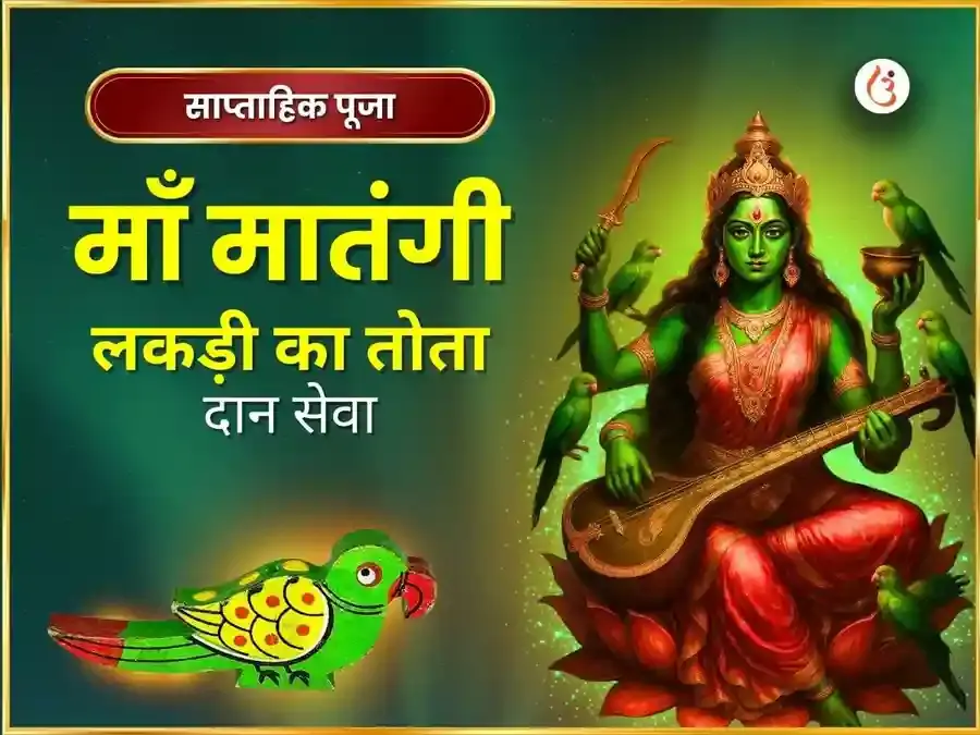 रविवर विशेष माँ मातंगी साप्ताहिक लकड़ी का तोता दान सेवा - Utsav Puja