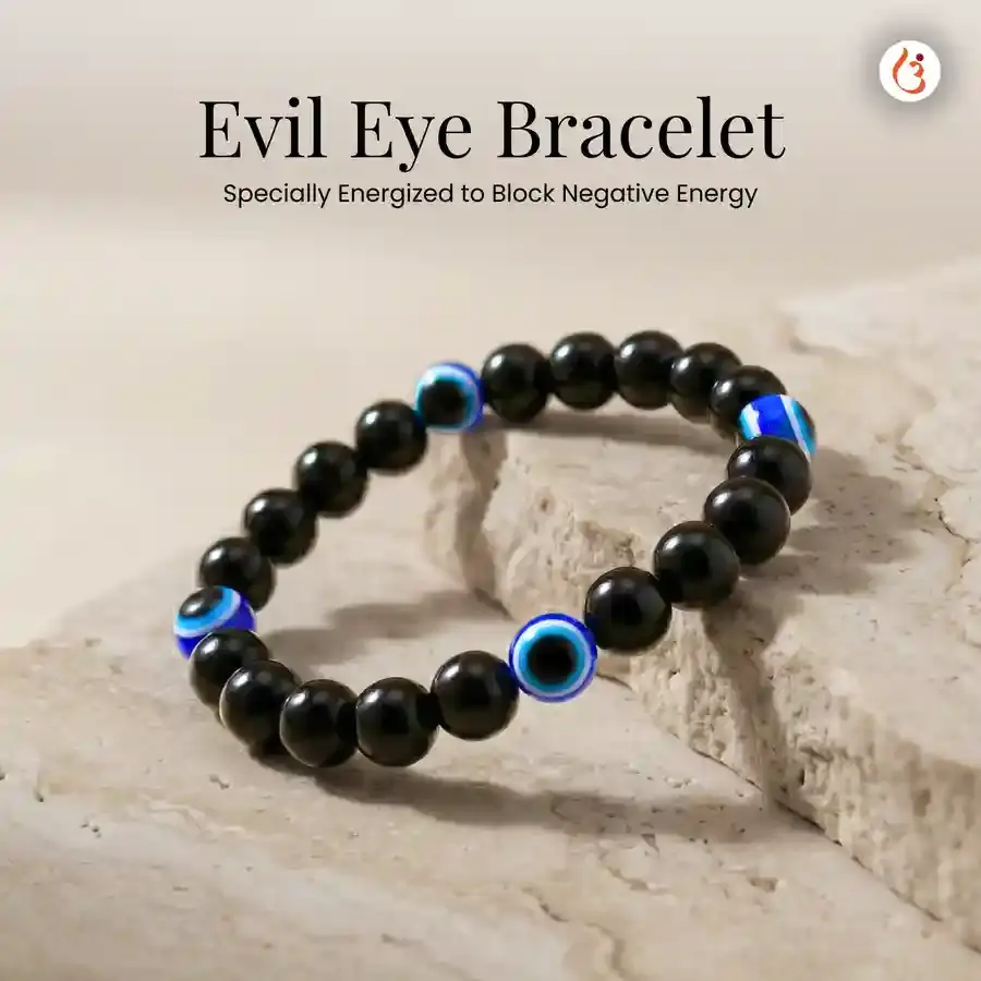 Energized Evil Eye Bracelet — Kavach for Nazar, Black Magic & Negative Energy