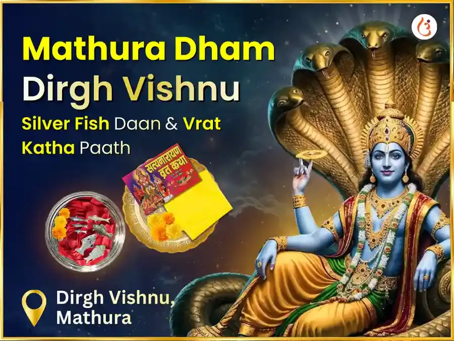 Shri Dirgh Vishnu Special Silver Fish Daan & Satyanarayan Vrat Katha Maha Puja - Utsav Puja
