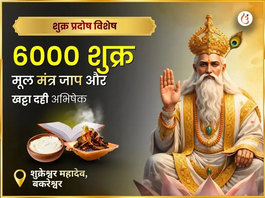 शुक्र प्रदोष विशेष 6000 शुक्र मूल मंत्र जाप ग्रह शांति अनुष्ठान एवं खट्टा दही अभिषेक - Utsav Puja