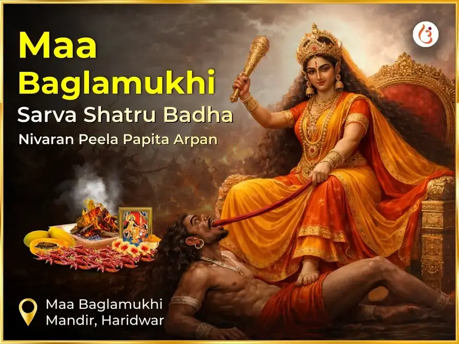 Maa Baglamukhi Sarva Shatru Badha Nivaran Peela Papita Arpan - Utsav Puja