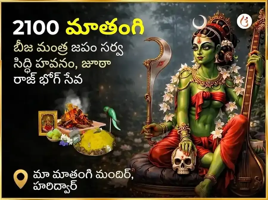 2100 మాతంగి బీజ మంత్ర జపం, సర్వ సిద్ధి హవనం & ఉచ్ఛిష్ట రాజ్ భోగ్ సేవ - Utsav Puja