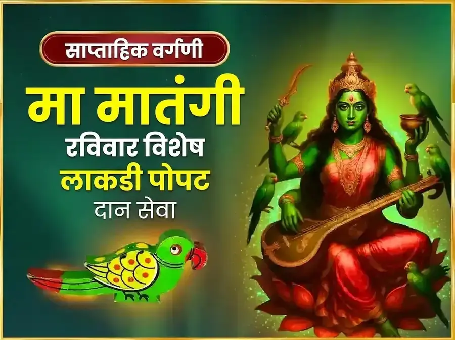 रविवार विशेष मा मातंगी साप्ताहिक लाकडी पोपट दान सेवा - Utsav Puja