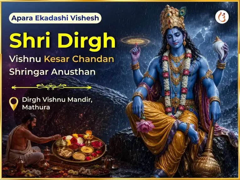 Apara Ekadashi Vishesh Shri Dirgh Vishnu Kesar Chandan Shringar - Utsav Puja