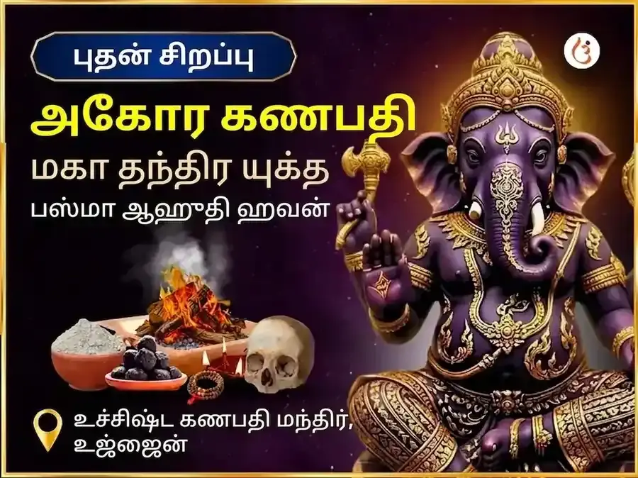 அகோரி உச்சிஷ்ட கணபதி மகா தந்திர யுக்த பஸ்ம ஆஹுதி ஹவன் - Utsav Puja