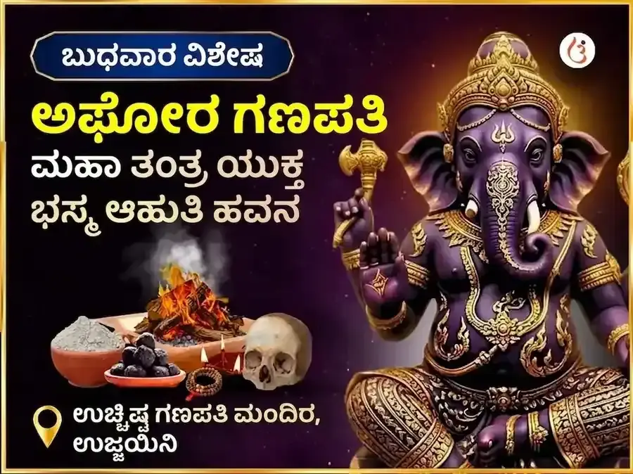 ಅಘೋರಿ ಉಚ್ಛಿಷ್ಟ ಗಣಪತಿ ಮಹಾ ತಂತ್ರ ಯುಕ್ತ ಭಸ್ಮ ಆಹುತಿ ಹವನ - Utsav Puja