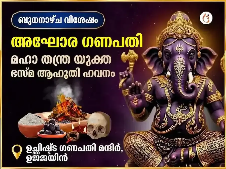 അഘോരി ഉച്ഛിഷ്ട ഗണപതി മഹാ തന്ത്ര യുക്ത് ഭസ്മ ആഹുതി ഹവൻ - Utsav Puja