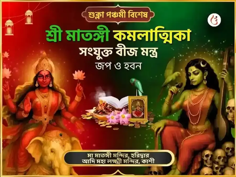 শ্রী কমলাত্মিকা মাতঙ্গী সংযুক্ত বীজ মন্ত্র জপ ও हवन - Utsav Puja