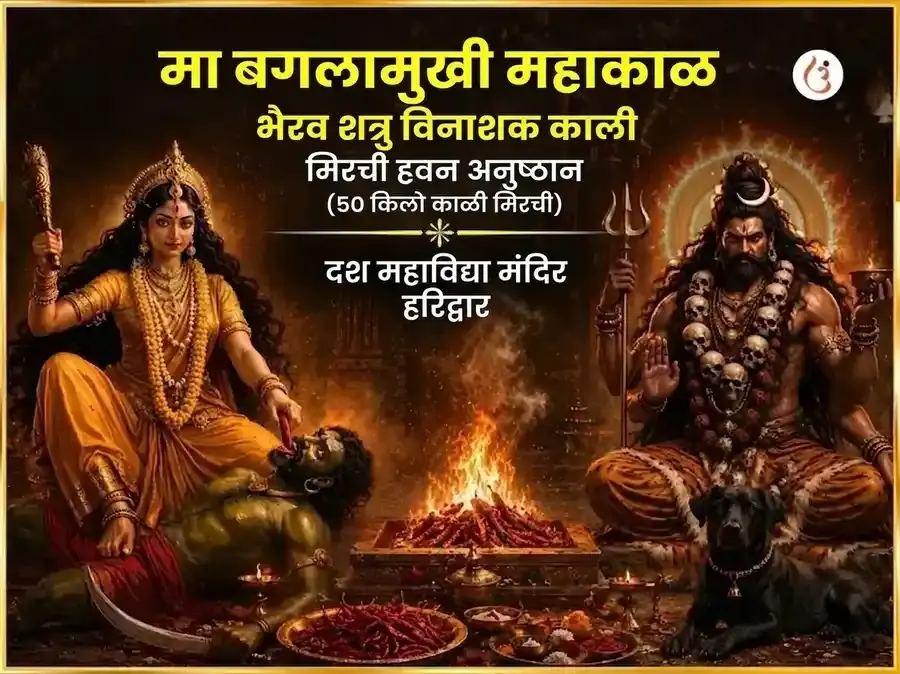 माँ बगलामुखी महा काळ भैरव शत्रु विनाशक काळी मिरी हवन - Utsav Puja