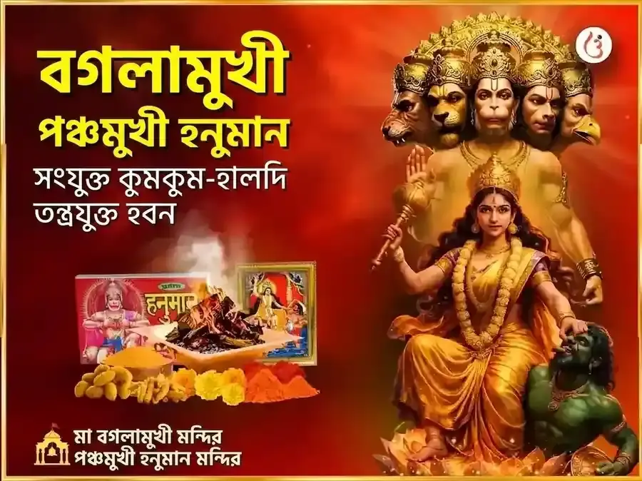 মা বগলামুখী পঞ্চমুখী হনুমান সংযুক্ত কুমকুম হলদি তন্ত্রযুক্ত মহা হবন - Utsav Puja