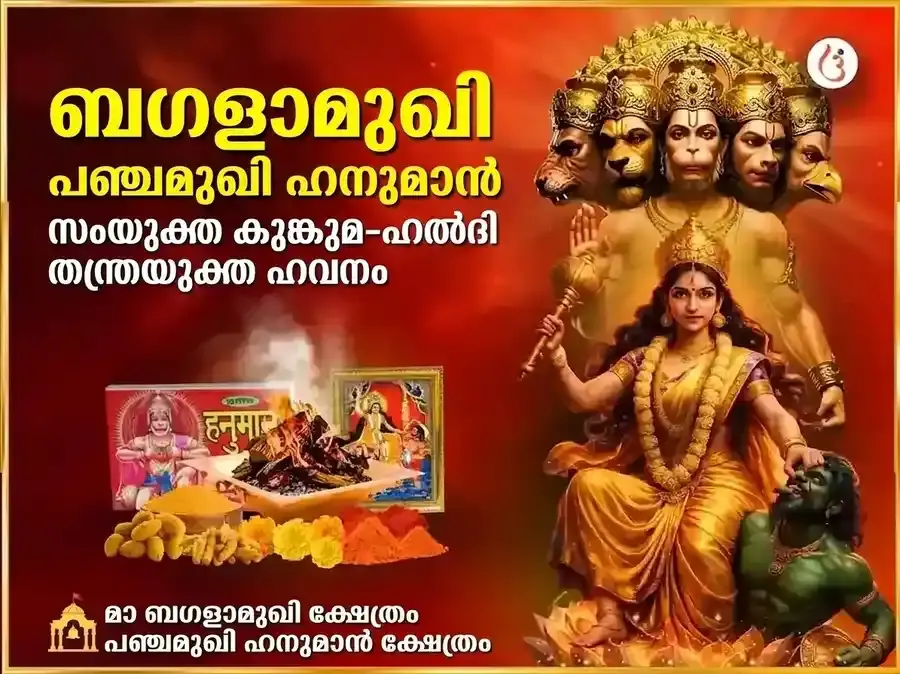 മാ ബഗളാമുഖി പഞ്ചമുഖി ഹനുമാൻ സംയുക്ത് കുങ്കുമം ഹൽദി തന്ത്രയുക്ത് മഹാ ഹവൻ - Utsav Puja