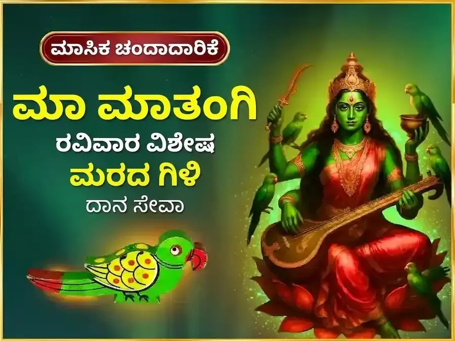 ರವಿವಾರ ವಿಶೇಷ ಮಾ ಮಾತಂಗಿ ಸಾಪ್ತಾಹಿಕ ಮರದ ಗಿಳಿ ದಾನ ಸೇವಾ - Utsav Puja