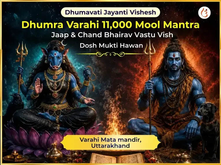 Dhumavati Jayanti Vishesh Dhumra Varahi 11,000 Mool Mantra Jaap & Chand Bhairav Vastu Vish Dosh Mukti Hawan - Utsav Puja
