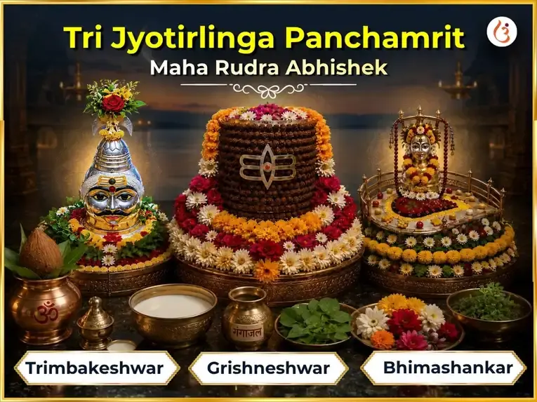  Tri Jyotirlinga Panchamrit Maha Rudra Abhishek Puja - Utsav Puja
