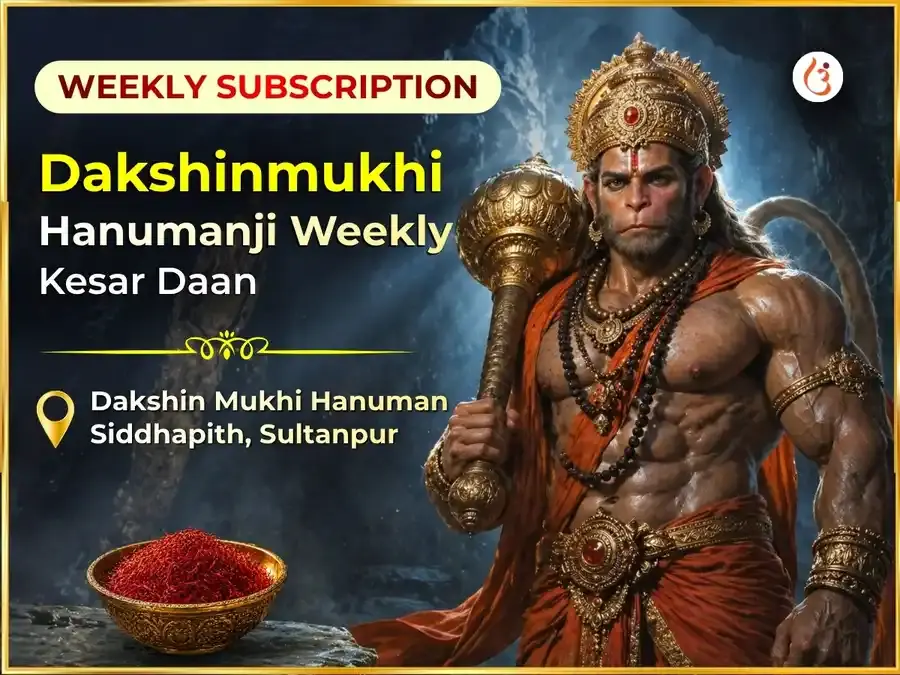 Mangalvar Visesh Dakshin Mukhi Hanuman Ji Weekly Kesar Daan Seva - Utsav Puja