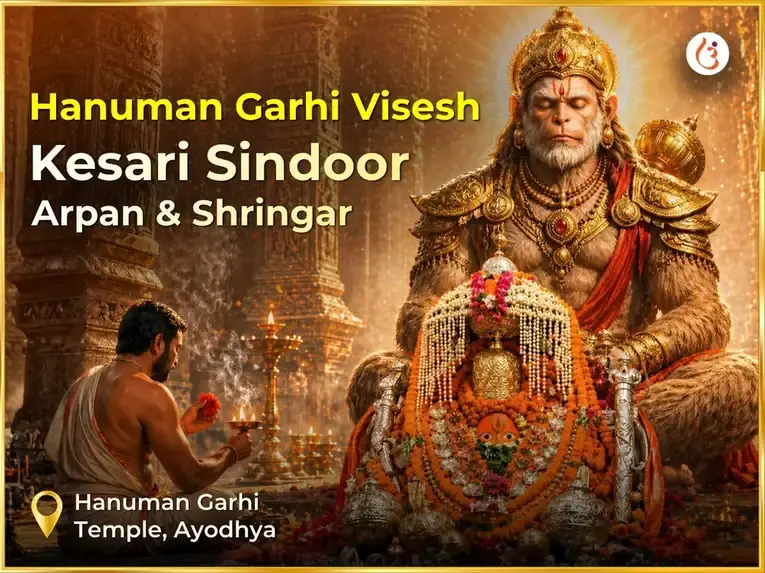 Mangalvar Vishesh Hanuman Garhi Visesh Kesari Sindoor Arpan & Shringar - Utsav Puja