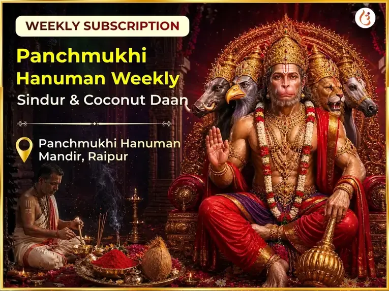 Mangalvar Vishesh Panchamukhi Hanuman Weekly Sindur & Coconut Daan - Utsav Puja