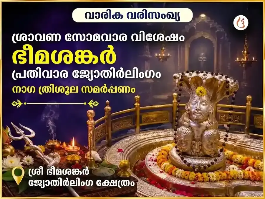 ശ്രാവണ സോമവാര വിശേഷ ഭീമാശങ്കർ ജ്യോതിർലിംഗ പ്രതിവാര നാഗ ത്രിശൂല ചഢാവ - Utsav Puja