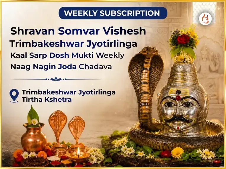 Shravan Somvar Vishesh Trimbakeshwar Jyotrling Weekly Kalsarp Dosh Mukti Naag Nagin Joda Chadava - Utsav Puja