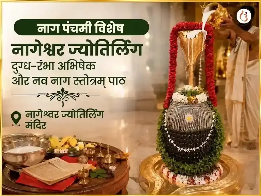 नाग पंचमी विशेष नागेश्वर ज्योतिर्लिंग दुग्ध-रंभा अभिषेक और नव नाग स्तोत्रम् पाठ - Utsav Puja
