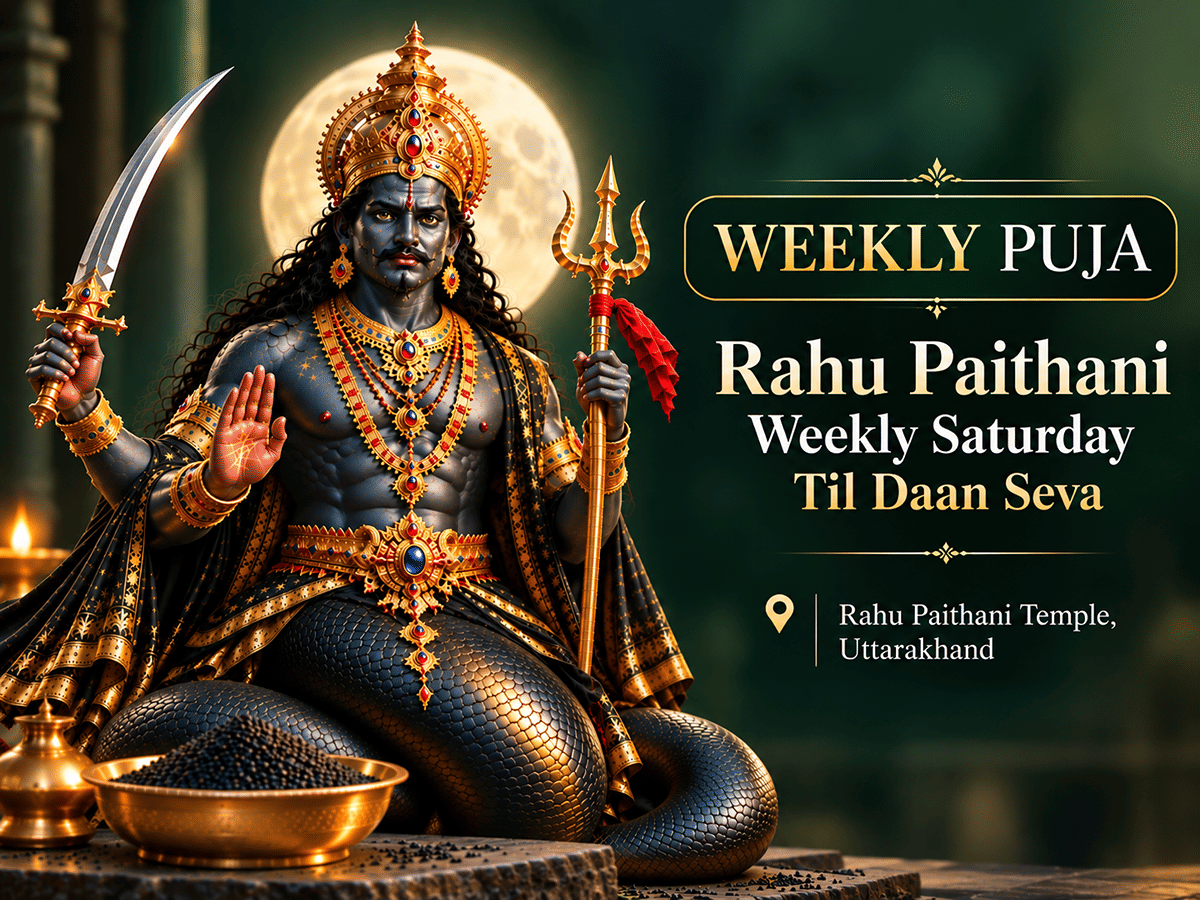Saturday Weekly Rahu Shanti Til & Pushpa Daan Seva Anusthan - Utsav Puja