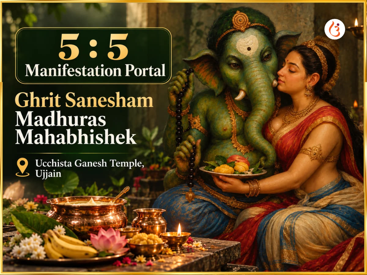 55 manifestation Portal Special Ghrit Sanesham Madhuras Mahabhishek - Utsav Puja