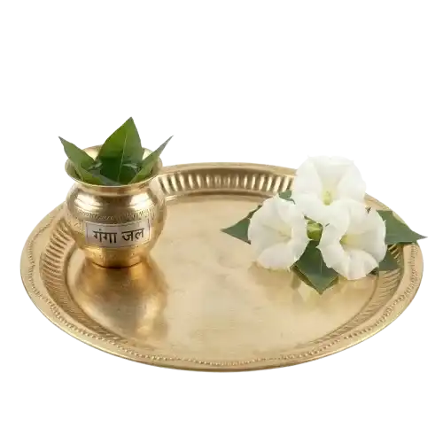 गंगा जल एवं धूत्र फूल अर्पण